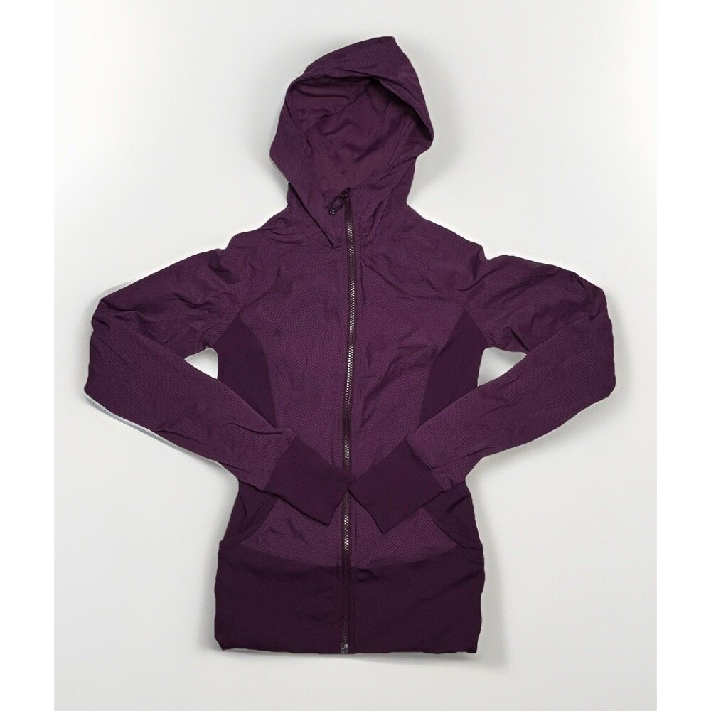 Lululemon Women's Size 6 In Flux Regal Plum Reversible Jacket Zip Up Hooded Nice